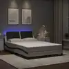 Image de Cadre De Lit Avec Led Sans Matelas Zadar Blanc Et Noir 120x200 Cm Vidaxl