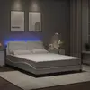 Image de Cadre De Lit Avec Led Sans Matelas Zadar Blanc 140x190 Cm Vidaxl