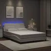 Image de vidaXL Cadre de lit avec lumières LED blanc 140x190 cm similicuir lit sommier lit en similicuir meuble de chambre à 3214104
