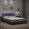 Image de Cadre De Lit Avec Led Sans Matelas Zadar Gris 140x190 Cm Vidaxl