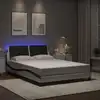 Image de Cadre De Lit Avec Led Sans Matelas Zadar Blanc Et Noir 140x200 Cm Vidaxl