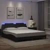 Image de Cadre De Lit Avec Led Sans Matelas Zadar Noir 180x200 Cm Vidaxl