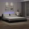 Image de Cadre De Lit Avec Led Sans Matelas Zadar Noir Et Blanc 200x200 Cm Vidaxl