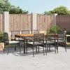 Image de vidaXL Ensemble à manger de jardin 9pcs coussins noir résine tressée 3213565