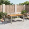 Image de vidaXL Ensemble à Manger de Jardin avec Coussins 4 pcs Table et Chaise de Terrasse Meubles de Patio Mobilier dExtérieur 3213576