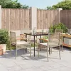 Image de vidaXL Ensemble à Manger de Jardin avec Coussins 5pcs Table et Chaise de Terrasse Meubles de Patio Mobilier dExtérieur 3213625