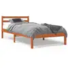 Image de Vidaxl cadre de lit sans matelas marron 90x190 cm bois pin massif