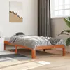 Image de Cadre De Lit Sans Matelas Cire Marron 75x190 Cm Bois Pin Massif Vidaxl