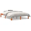 Image de vidaXL Cadre de lit cire marron 120x190 cm bois de pin massif 844165