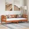 Image de Lit De Jour Sans Matelas Cire Marron 80x200 Cm Bois Pin Massif Vidaxl