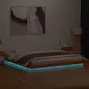 Image de Cadre De Lit À Led Sans Matelas 200x200 Cm Bois Massif Vidaxl