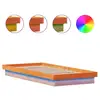 Image de Vidaxl cadre de lit à led sans matelas 90x190 cm bois massif