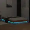 Image de Cadre De Lit À Led Sans Matelas 120x190 Cm Bois Massif Vidaxl