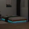 Image de Cadre De Lit À Led Sans Matelas 140x190 Cm Bois Massif Vidaxl
