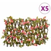 Image de vidaXL Treillis de Lierre Artificiel Extensible 5 pcs Écran de Clôture Brise-vue d’Intimité Décoration de Jardin 366577