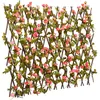 Image de Treillis De Lierre Artificiel Extensible Rose Foncé 180x60 Cm Vidaxl