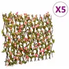 Image de Treillis de lierre artificiel - vidaXL - Extensible 5 pcs - 180x60 cm - PVC - Bois massif