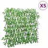 Image de vidaXL Treillis de Lierre Artificiel Extensible 5 pcs Écran de Clôture Brise-vue d’Intimité Décoration de Jardin 366587