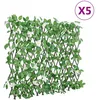Image de Treillis De Lierre Artificiel Extensible Vert 5 Pcs 186x30 Cm Vidaxl