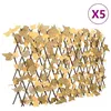 Image de vidaXL Treillis de Feuille dÉrable Artificiel Extensible 5 pcs Écran de Clôture Brise-vue d’Intimité Décoration de 366595