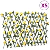 Image de Treillis De Lierre Artificiel Extensible 5 Pcs Jaune 180x60 Cm Vidaxl