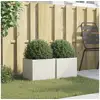 Image de Vidaxl jardinières 2 pcs blanc 32x30x29 cm acier