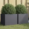 Image de Jardinières 2 Pcs Anthracite 32x30x29 Cm Acier Vidaxl