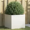 Image de vidaXL Jardinière Bac à Fleurs Pot de Plantes Boîte à Fleurs Jardinière Surélevée de Jardin Patio Terrasse Blanc 841549