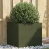 Image de Jardinière Vert Olive 49x47x46 Cm Acier Vidaxl