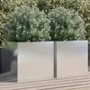 Image de Jardinières 2 Pcs Argenté 49x47x46 Cm Acier Inoxydable Vidaxl
