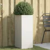 Image de vidaXL Jardinière Bac à Fleurs Pot de Plantes Boîte à Fleurs Jardinière Surélevée de Jardin Patio Terrasse Blanc 841572