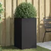 Image de vidaXL Jardinière Bac à Fleurs Pot de Plantes Boîte à Fleurs Jardinière Surélevée de Jardin Patio Terrasse Noir 841577