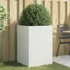 Image de vidaXL Jardinière Bac à Fleurs Pot de Plantes Boîte à Fleurs Jardinière Surélevée de Jardin Patio Terrasse Blanc 841584
