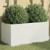 Image de vidaXL Jardinière Bac à Fleurs Pot de Plantes Boîte à Fleurs Jardinière Surélevée de Jardin Patio Terrasse Blanc 841590