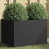 Image de vidaXL Jardinière Bac à Fleurs Pot de Plantes Boîte à Fleurs Jardinière Surélevée de Jardin Patio Terrasse Noir 841601