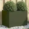 Image de Jardinière Vert Olive 62x47x46 Cm Acier Vidaxl