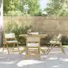 Image de Chaises De Bistro Pliantes Lot De 4 Et Coussins Blanc Crème Vidaxl