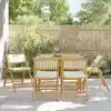 Image de Chaises De Bistro Pliantes Lot De 6 Et Coussins Blanc Crème Vidaxl