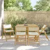 Image de vidaXL Chaises de bistro pliantes lot de 6 et coussins blanc crème chaise de bistro de jardin chaise de balcon chaise de 3208924