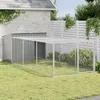 Image de vidaXL Niche pour Chien avec Cour Cage pour Chiot avec Porte et Loquet Maison avec Cour Étendue pour Animaux de Compagnie