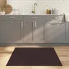 Image de vidaXL Tapis carré marron foncé 100x100 cm bambou 376941