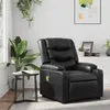 Image de Fauteuil De Massage Inclinable Noir Similicuir Vidaxl