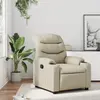 Image de Fauteuil Inclinable Crème Similicuir Vidaxl
