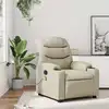 Image de Fauteuil Inclinable De Massage Crème Similicuir Vidaxl
