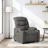 Image de Fauteuil De Massage Inclinable Gris Foncé Tissu Vidaxl