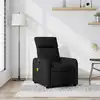 Image de Fauteuil De Massage Inclinable Noir Tissu Vidaxl