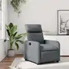 Image de Fauteuil Inclinable Gris Similicuir Vidaxl