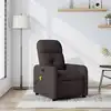 Image de Fauteuil De Massage Inclinable Marron Foncé Tissu Vidaxl