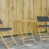 Image de vidaXL Table de jardin pliable 55x55x75 cm bambou table de jardin en bambou table de patio meuble d’extérieur table 365878
