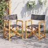 Image de vidaXL Chaises de réalisateur pliables lot de 2 gris foncé tissu chaise de metteur en scène pliante chaise de metteur en 365838